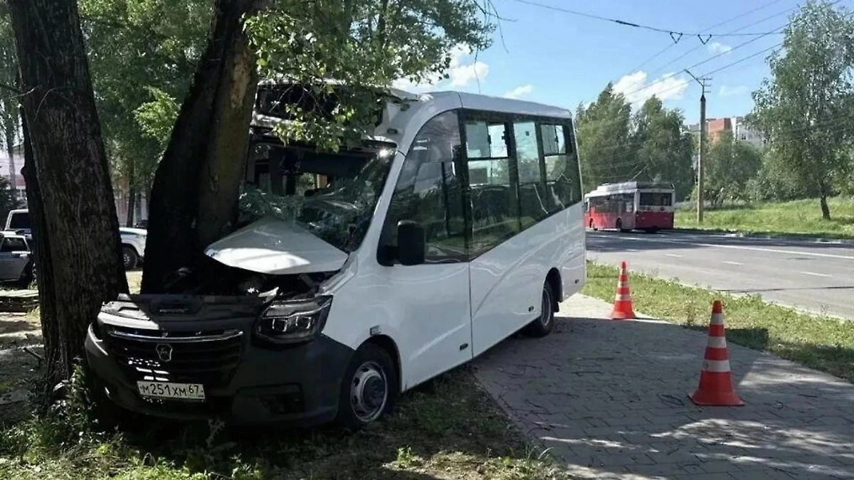 В Смоленске двое взрослых и подросток госпитализированы после ДТП с маршруткой