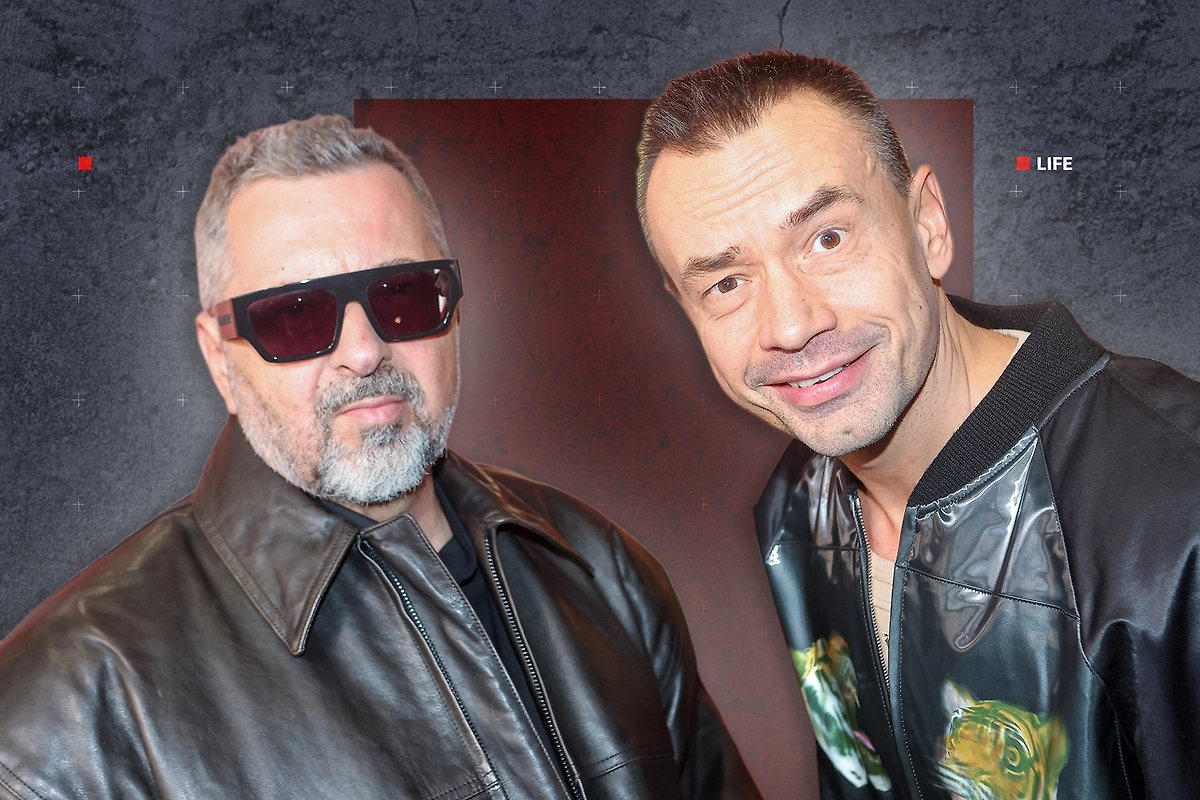 51-летний Серов устроил вакханалию под Rammstein, а потом прожевал провод. Коллаж © Life.ru. Обложка © ТАСС / Владимир Андреев
