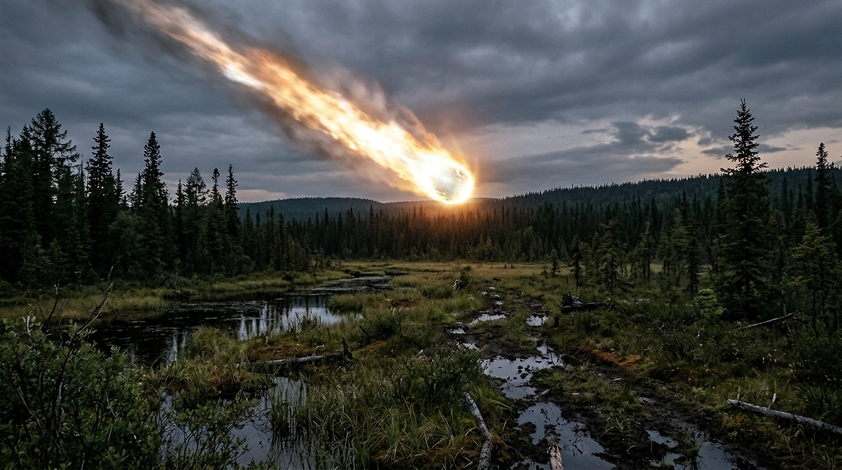 Почему Тунгусский объект взорвался в атмосфере. Фото © Nano Banana AI