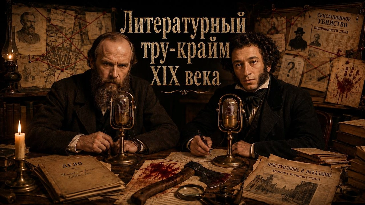 Литературный тру-крайм XIX века: какие реальные преступления легли в основу русской классики? Обложка © ChatGPT / Софья Кузнецова