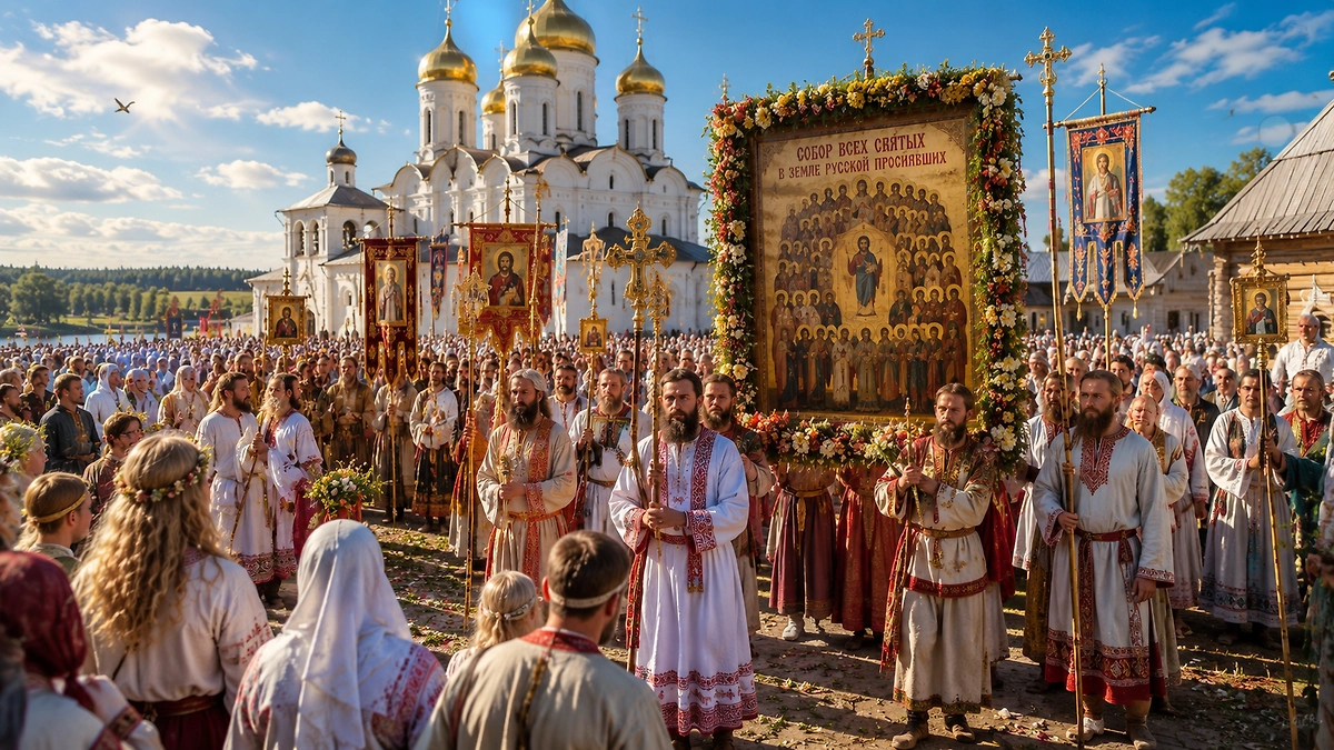 День Всех Святых, в земле Русской просиявших, 2026: дата и традиции праздника. Обложка © ChatGPT