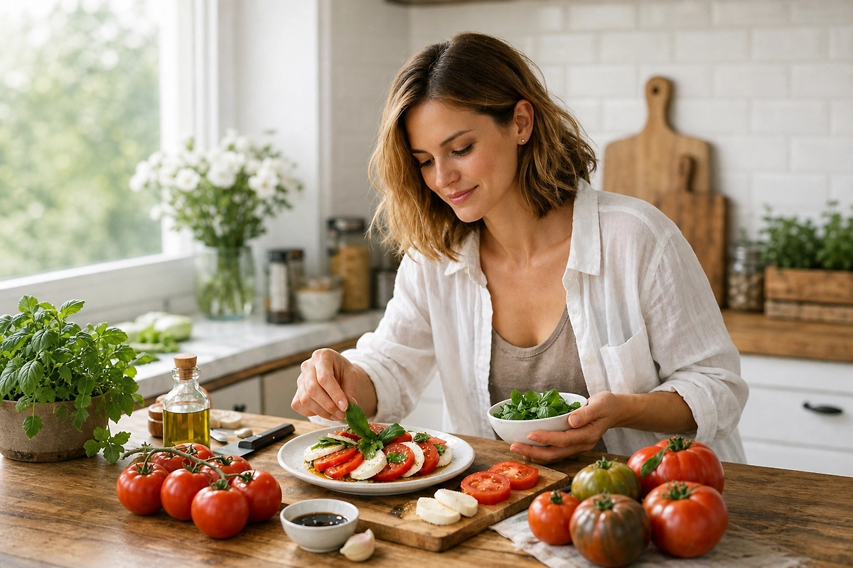 Самые вкусные летние рецепты из помидоров — витамины в вашей тарелке. Обложка © ИИ-иллюстрация: создано редакцией Life.ru с использованием ChatGPT (OpenAI)