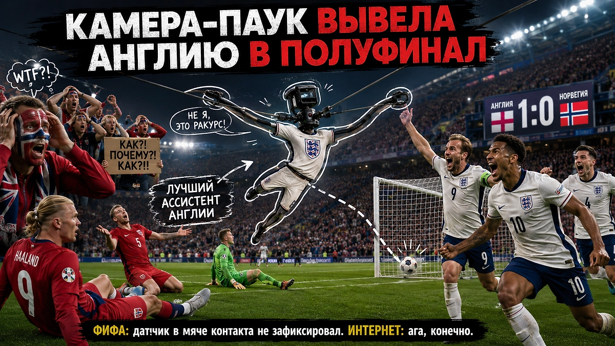 Когда у Англии появился дополнительный игрок над полем 