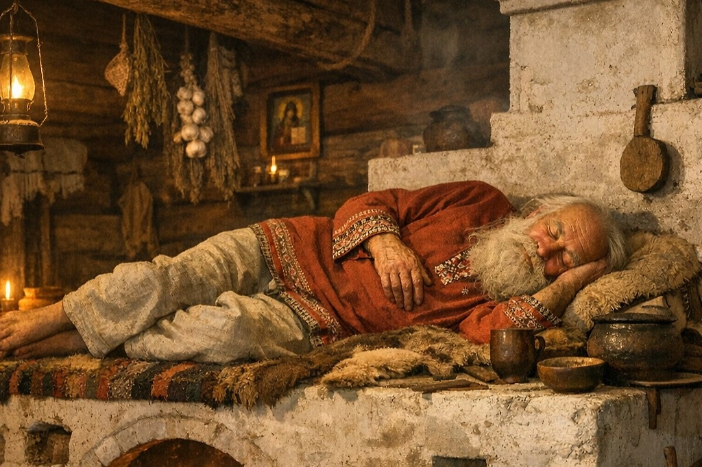 Кто на самом деле имел право спать на печи и почему? Фото © ИИ-иллюстрация: создано редакцией Life.ru с использованием ChatGPT (OpenAI) 