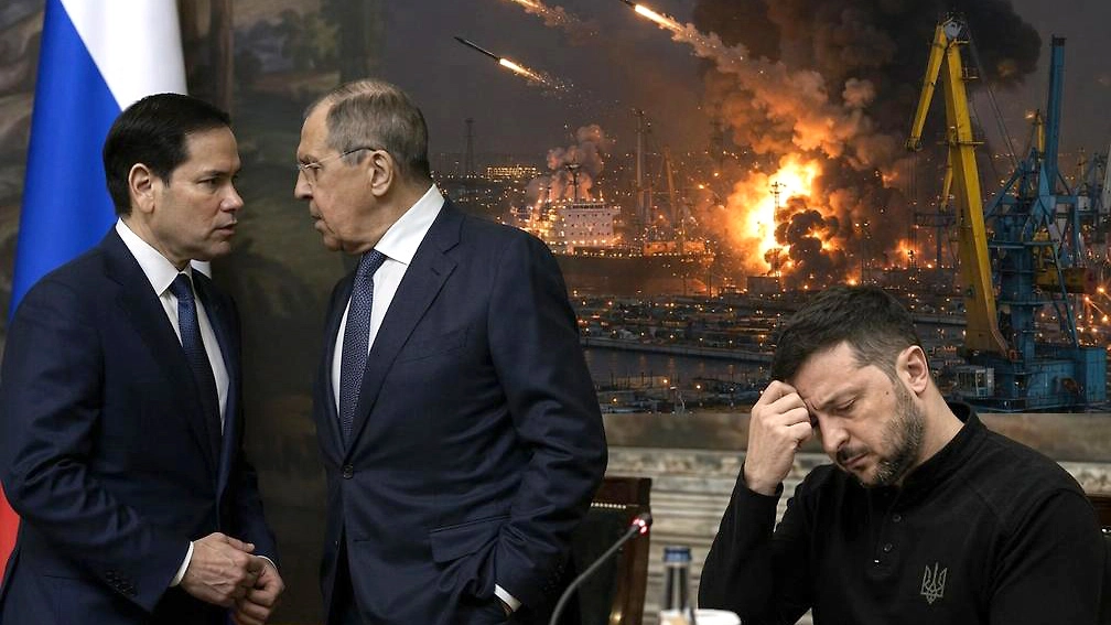 Рекорд Лаврова и Рубио и плач Зеленского, пока Россия разносит врага. ИИ-иллюстрация: создано редакцией Life.ru с использованием Nano Banana AI