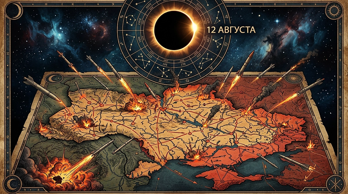 Солнечное затмение 12 августа 2026 года и коридор перемен. ИИ-иллюстрация: создано редакцией Life.ru с использованием Nano Banana AI