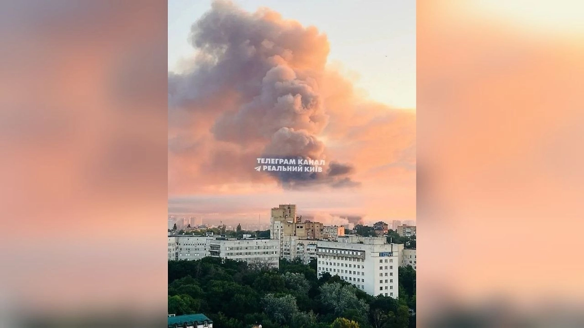Утро в Киеве после атаки. Фото © Telegram / Реальный Киев