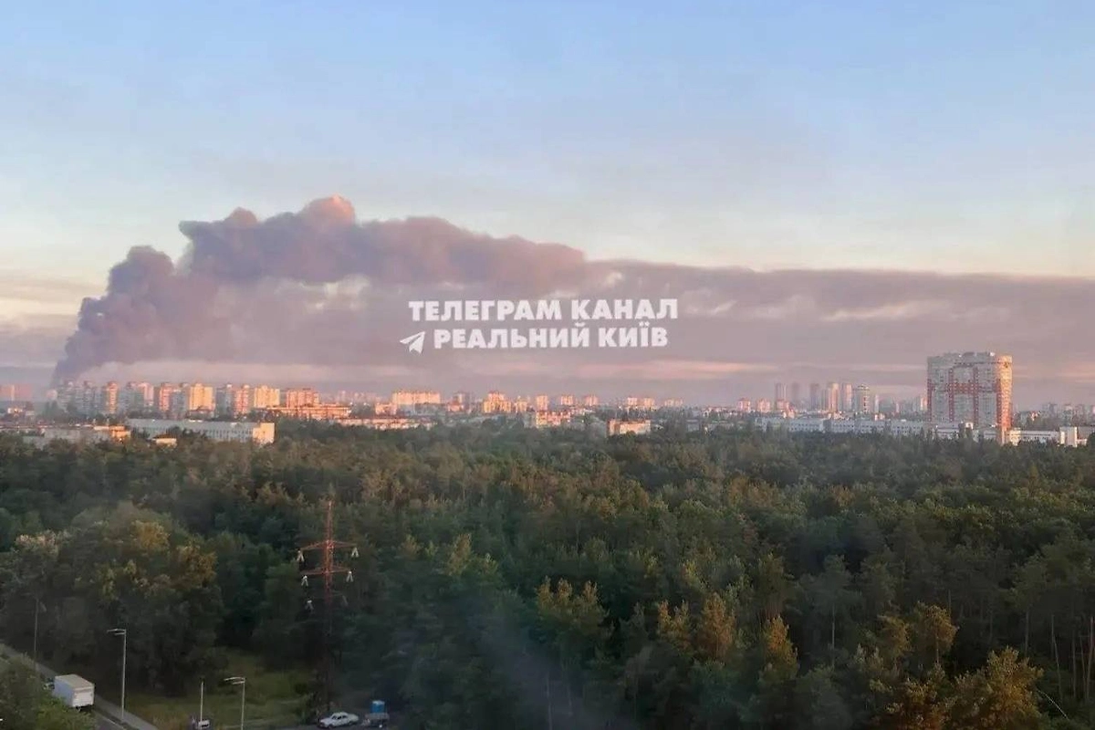 Утро в Киеве после атаки. Фото © Telegram / Реальный Киев