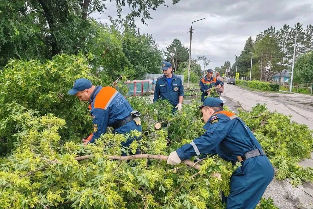 Ураган повредил 152 крыши в Краснощёково и Маралихе Алтайского края. Фото © МЧС по Алтайскому краю