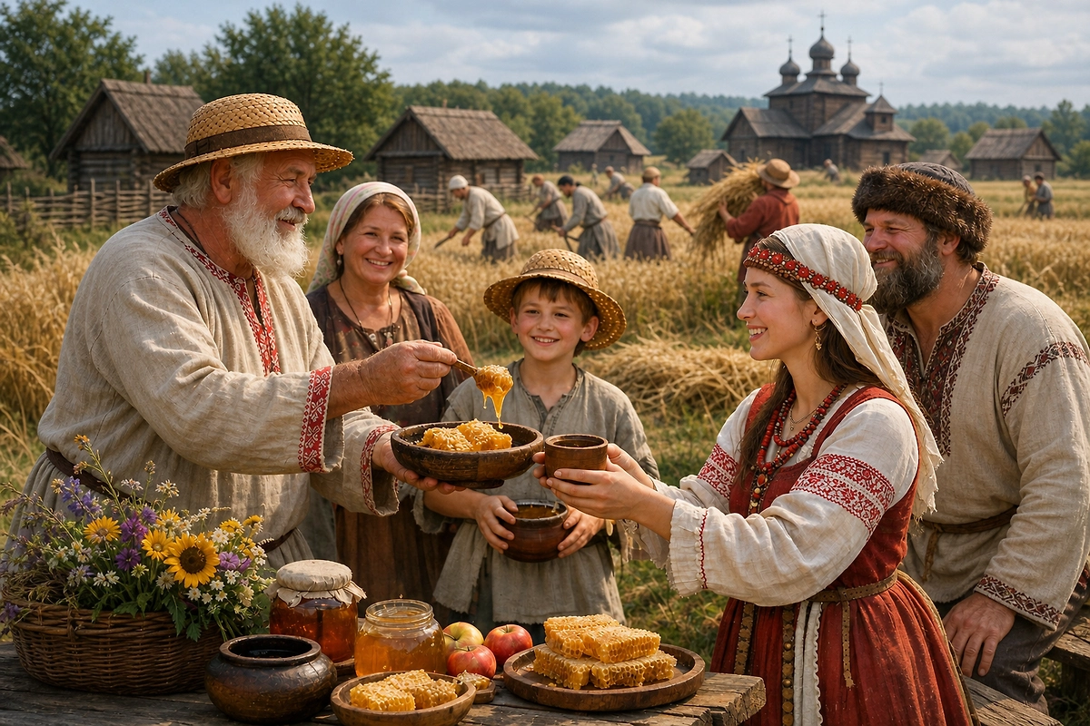 Лугнасад и Медовый Спас: в чём сходство двух праздников урожая. Фото © ИИ-иллюстрация: создано редакцией Life.ru с использованием ChatGPT (OpenAI) 
