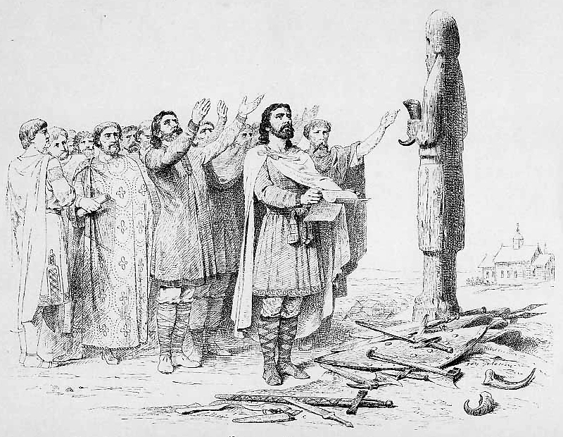 Почему после Крещения Руси Перуна заменил Илья-пророк? Князь Игорь и его дружина клянутся перед идолом Перуна. Фото Wikipedia / Василий Петрович Верещагин.