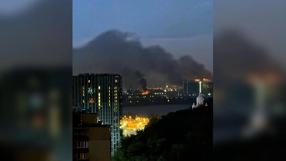 Появились кадры разрушений в Киеве после массированного удара ВС РФ. Фото © Telegram / Реальный Киев | Украина