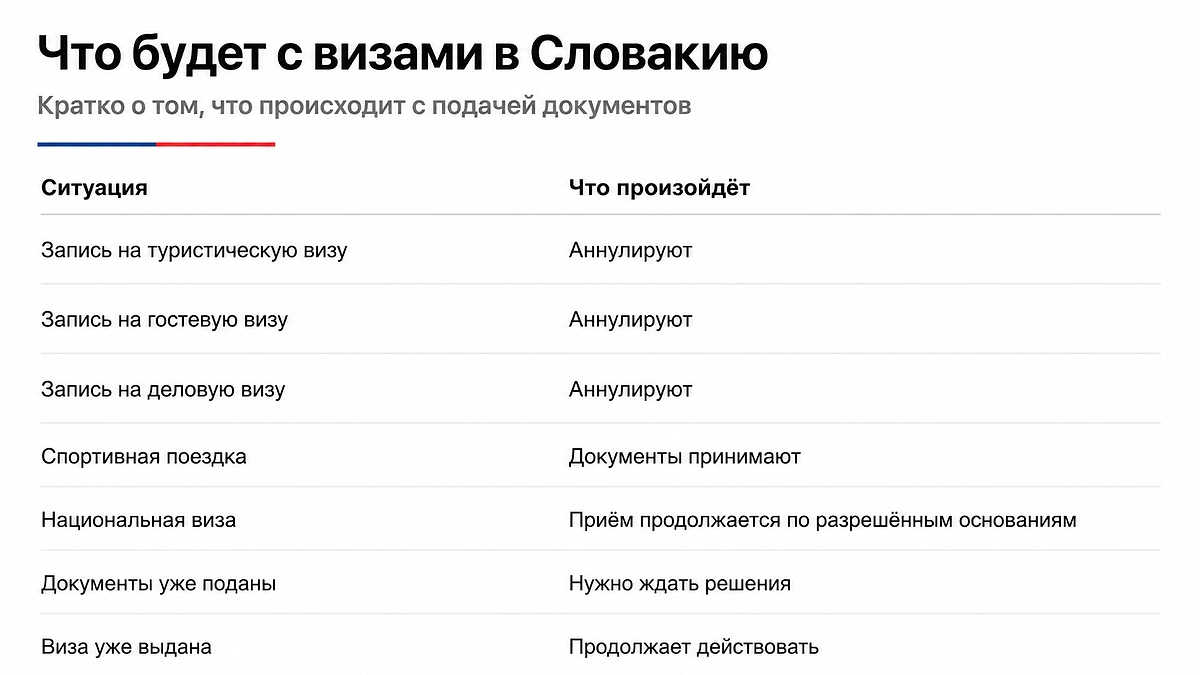 Что будет с визами в Словакию. Инфографика © LIFE.RU