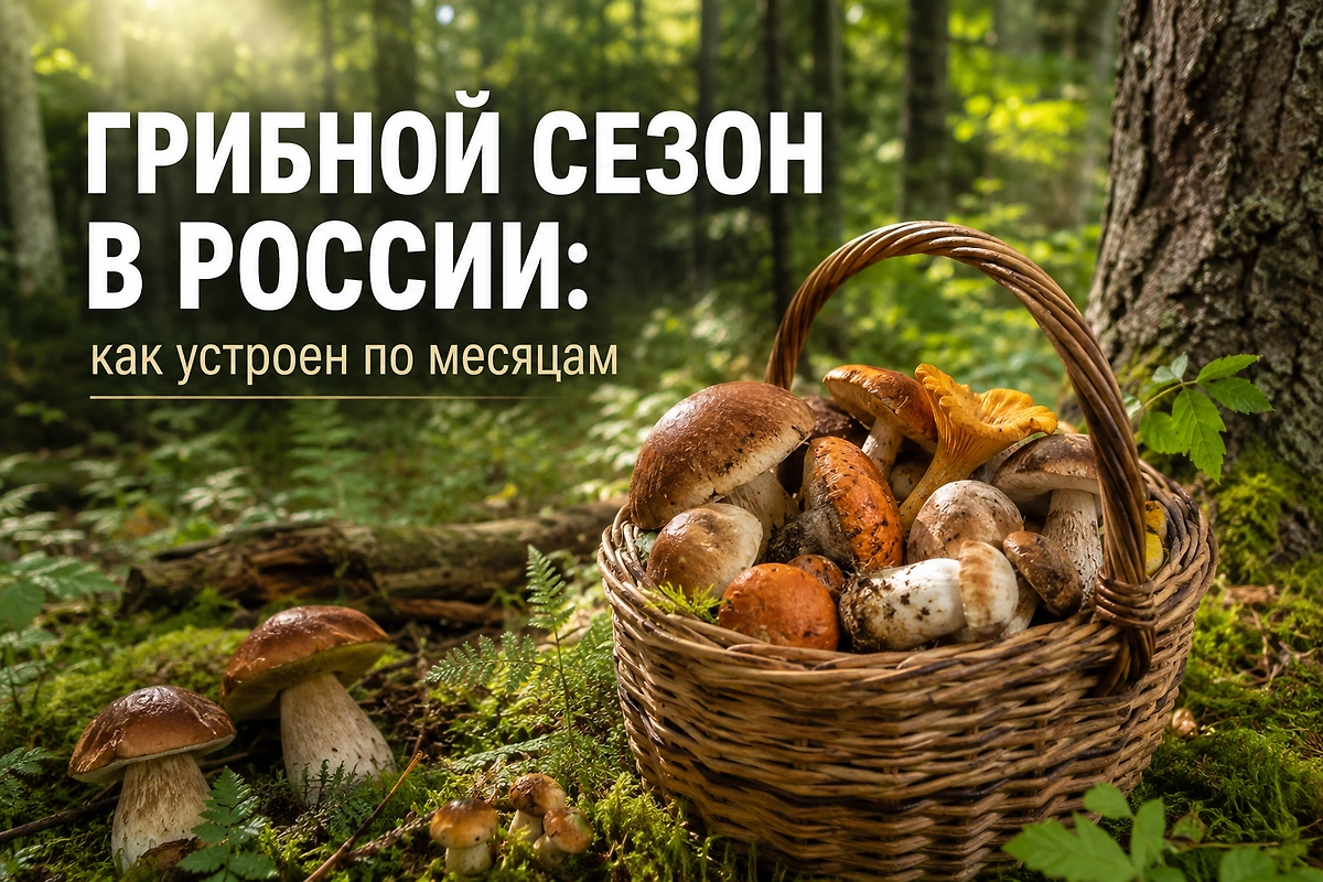 Грибной сезон в России — как устроен по месяцам. Обложка ИИ-иллюстрация: создано редакцией Life.ru с использованием ChatGPT (OpenAI)