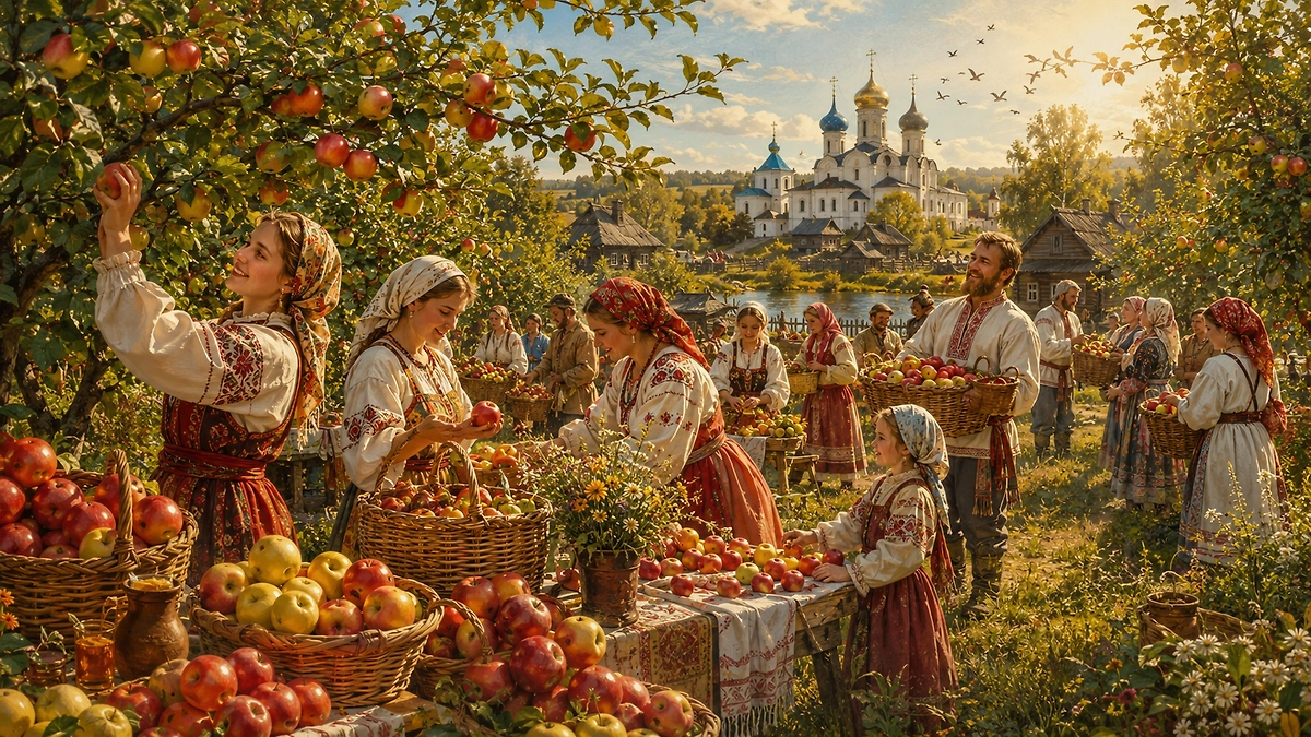 Почему 19 августа — Яблочный спас и что это значит. ИИ-иллюстрация: создано редакцией Life.ru с использованием ChatGPT (OpenAI)