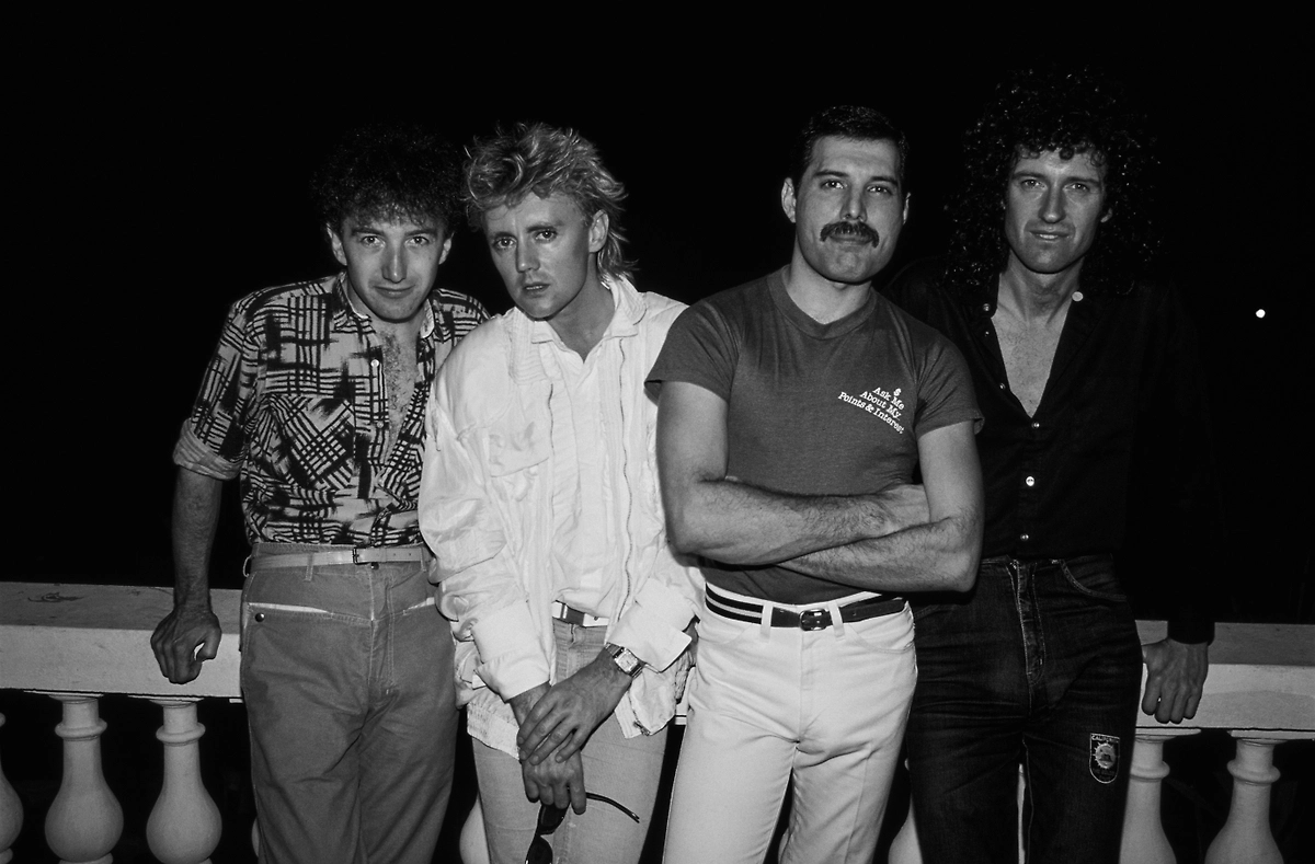 Группа Queen. Джон Дикон — крайний слева. Фото © Getty Images / Dave Hogan