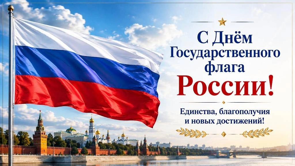Официальное поздравление с Днём Государственного флага Российской Федерации