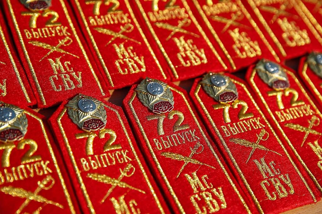 Во время торжественной церемонии выпуска воспитанников Московского суворовского военного училища. Фото © Артем Геодакян/ТАСС 