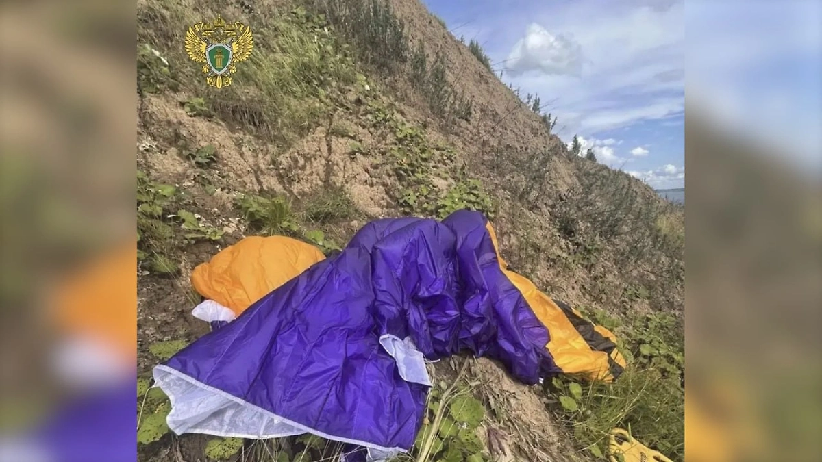 Место гибели парапланериста в Архангельской области. Фото © Telegram / Северо-Западная транспортная прокуратура