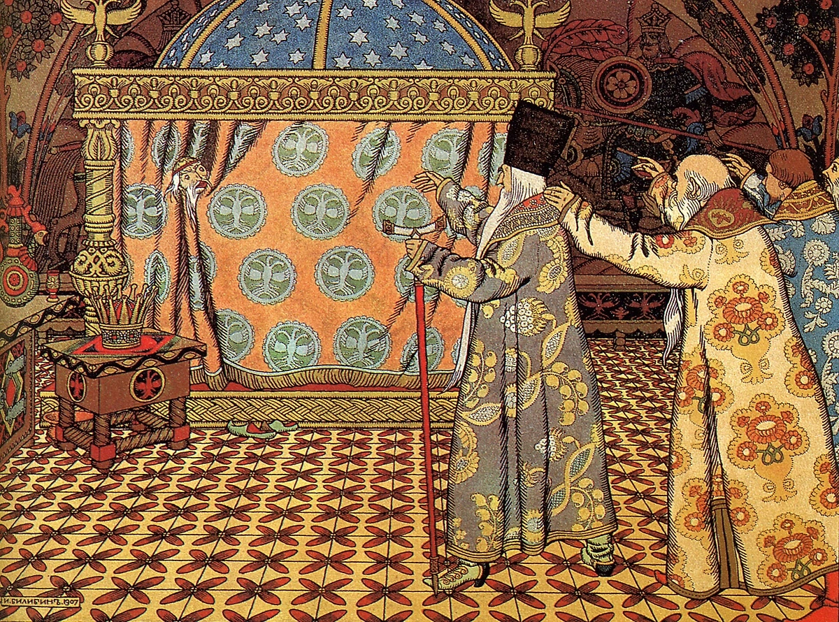 Роскошь Додонова царства в «Сказке о Золотом Петушке». Фото © Wikipedia / Иван Яковлевич Билибин