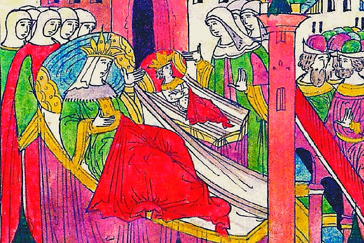 Как умерла Анастасия Романовна, любимая жена Ивана Грозного? Царица Анастасия и новорождённый царевич Иван. Фото © Wikipedia