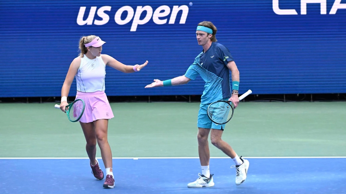 Мирра Андреева и Андрей Рублёв. Обложка © USTA/Rhea Nall