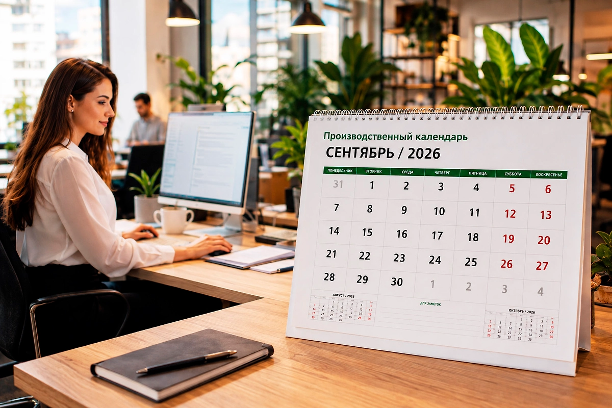 Производственный календарь на сентябрь 2026: норма часов. ИИ-иллюстрация: создано редакцией Life.ru с использованием ChatGPT (OpenAI)
