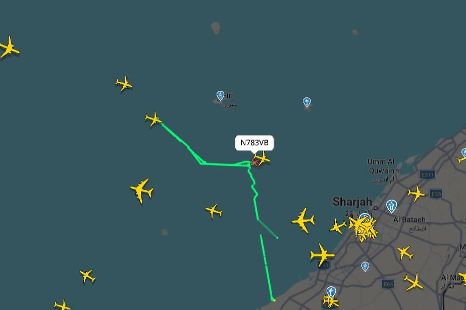 В Персидском заливе обнаружили Shield AI V-Bat UAV. Фото © Flightradar24