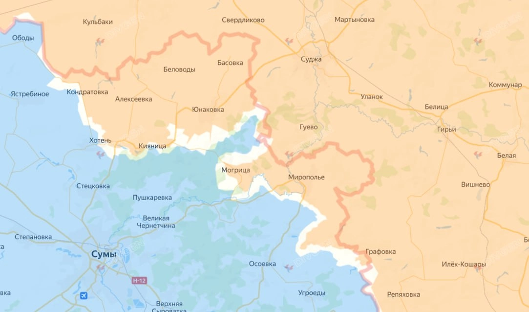 Армия России формирует буферную зону у Курской области. Фото © divgen.ru