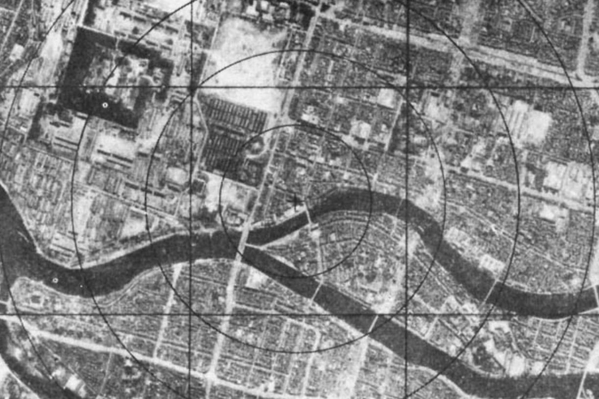 Карта эпицентра бомбардировки Хиросимы 6 августа 1945 года. Фото © Wikipedia