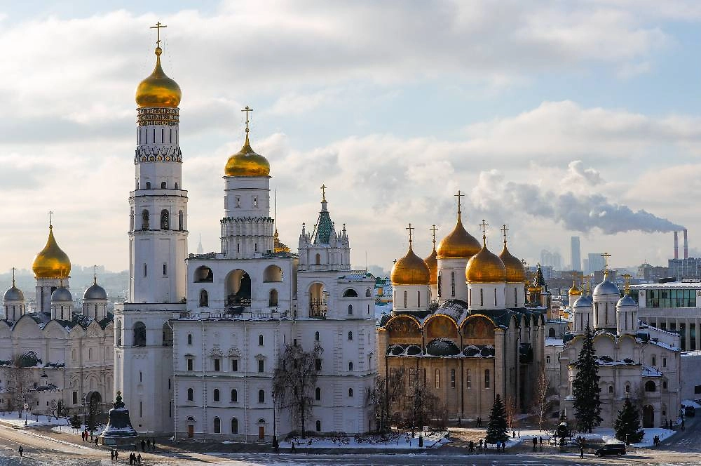 Соборная площадь Кремля: как она выглядит сегодня. Фото © ТАСС /Михаил Джапаридзе