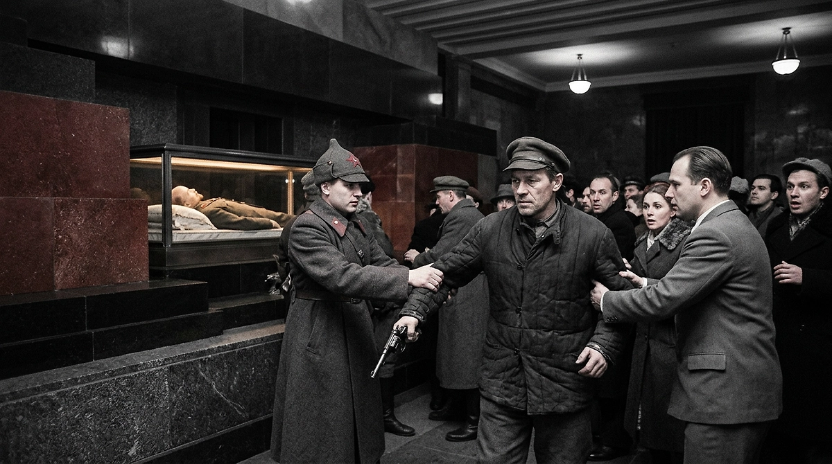 Кто пытался выстрелить в тело Ленина 19 марта 1934 года? ИИ-иллюстрация: создано редакцией Life.ru с использованием Nano Banana AI