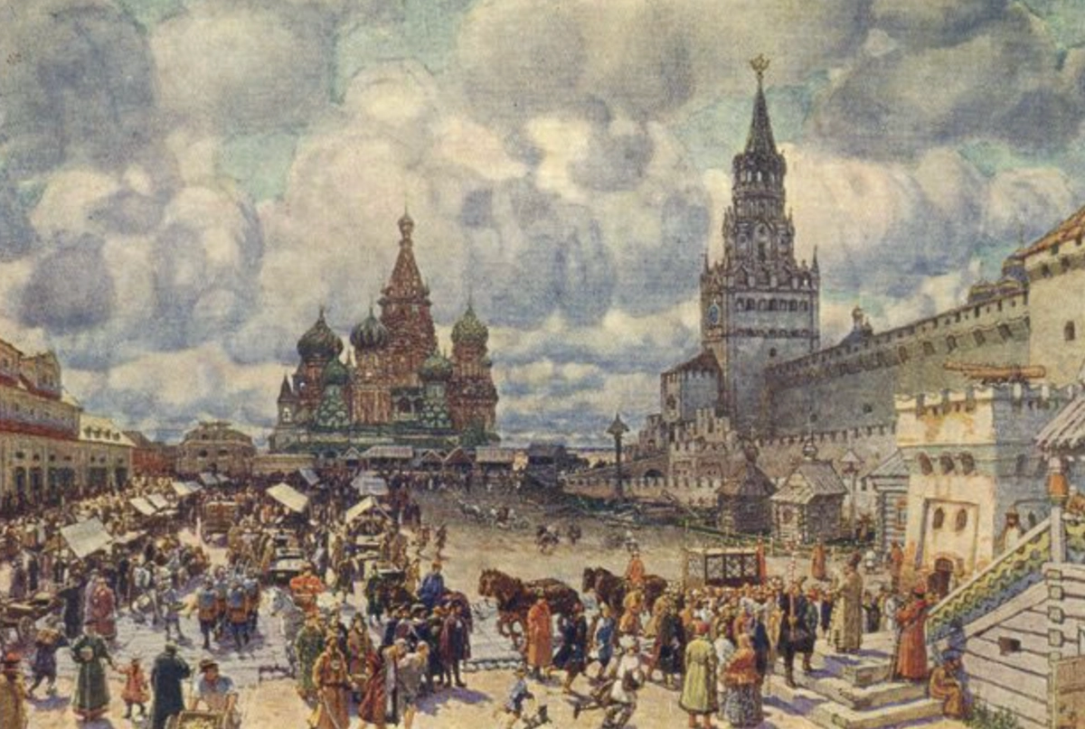 Красная площадь во второй половине XVII века. Фото © Wikipedia / Васнецов Аполлинарий Михайлович