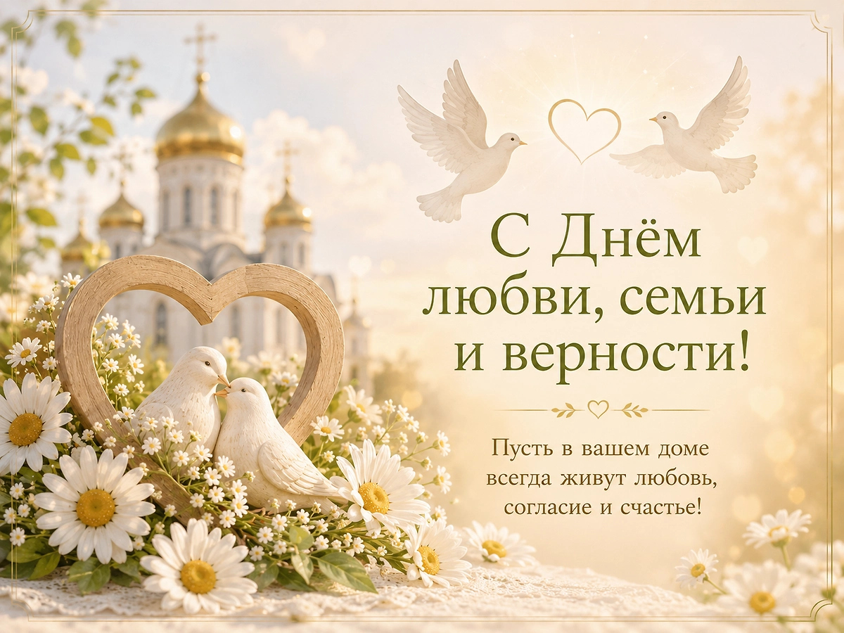 Открытки ко дню Петра и Февронии. ИИ-иллюстрация: создано редакцией Life.ru с использованием ChatGPT (OpenAI)