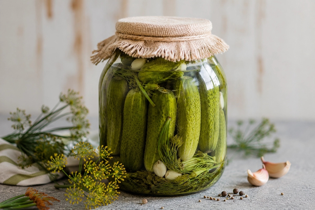 Вкусная закуска из огурцов на зиму — рецерт. Фото ИИ-иллюстрация: создано редакцией Life.ru с использованием ChatGPT (OpenAI)
