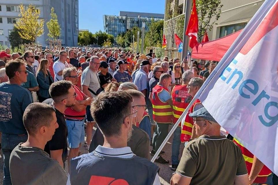 Протест энергетиков. Фото © X / Informations Ouvrières