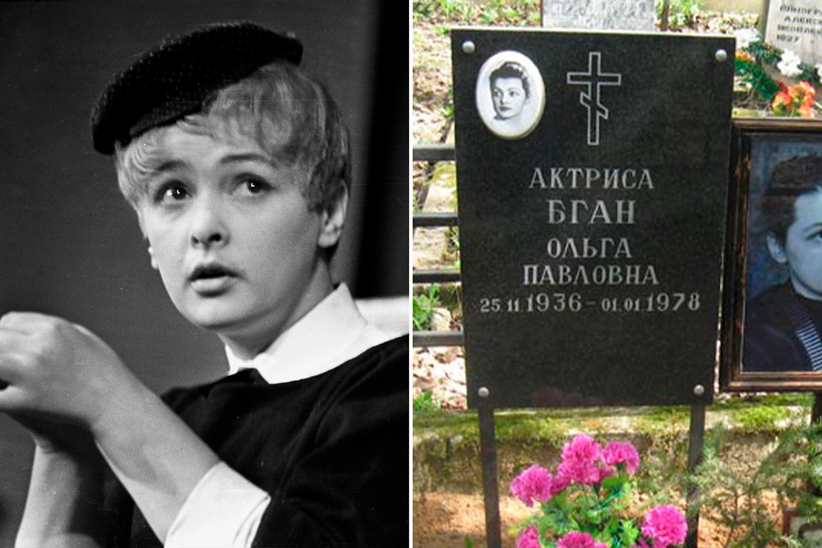 Могилу актрисы Ольги Бган приводили в порядок волонтёры. Фото © РИА Новости / Александр Гладштейн, © m-necropol