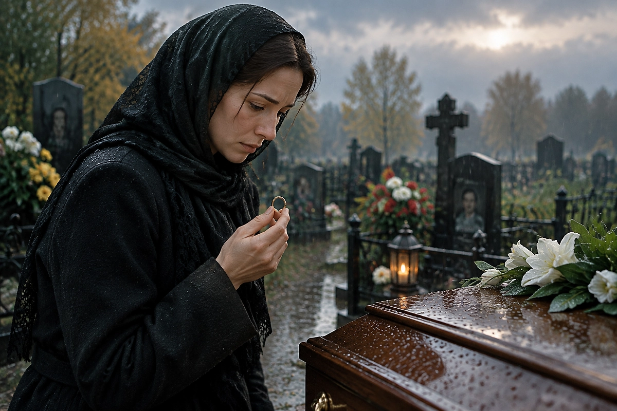 Можно ли положить в гроб обручальное кольцо живого человека? ИИ-иллюстрация: создано редакцией Life.ru с использованием ChatGPT (OpenAI)