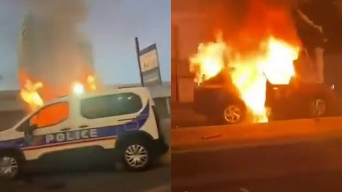 Восемь полицейских пострадали в ходе беспорядков во Франции. Обложка © Х / Bastion, Police & Réalités