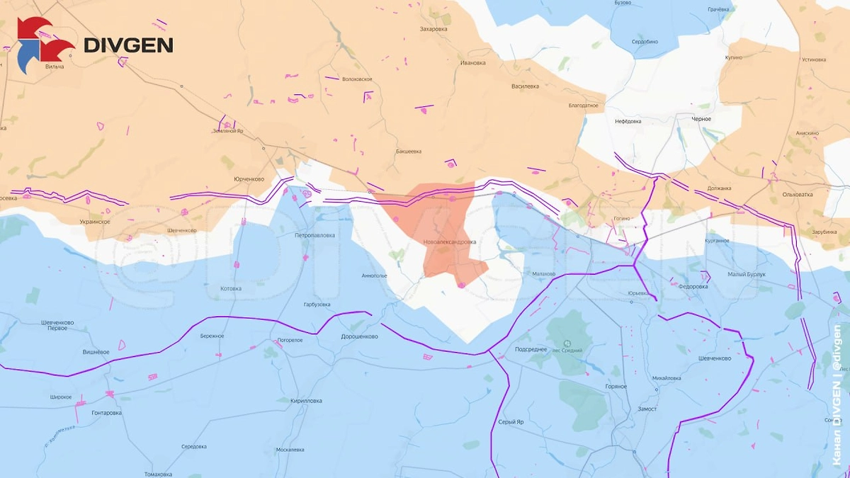 Карта СВО. В Харьковской области освобождена Новоалександровка. Фото © Telegram / DIVGEN 🚩 Карты СВО