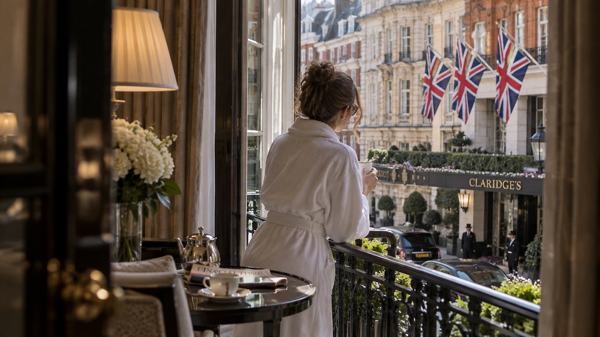 Лондонский Claridge’s занял 13-е место в мировом рейтинге и оказался лучшим среди британских отелей. ИИ-иллюстрация: создано редакцией Life.ru с использованием ChatGPT (OpenAI)