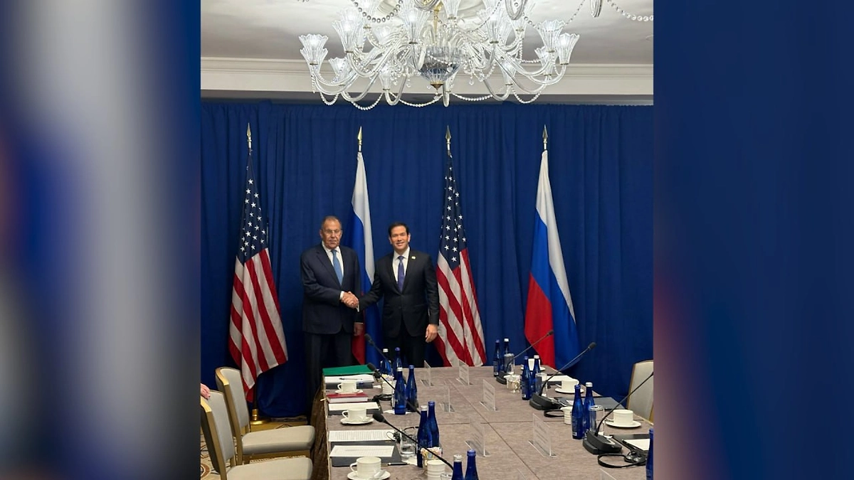 Сергей Лавров и Марко Рубио в Нью-Йорке. Фото © Telegram / Мария Захарова