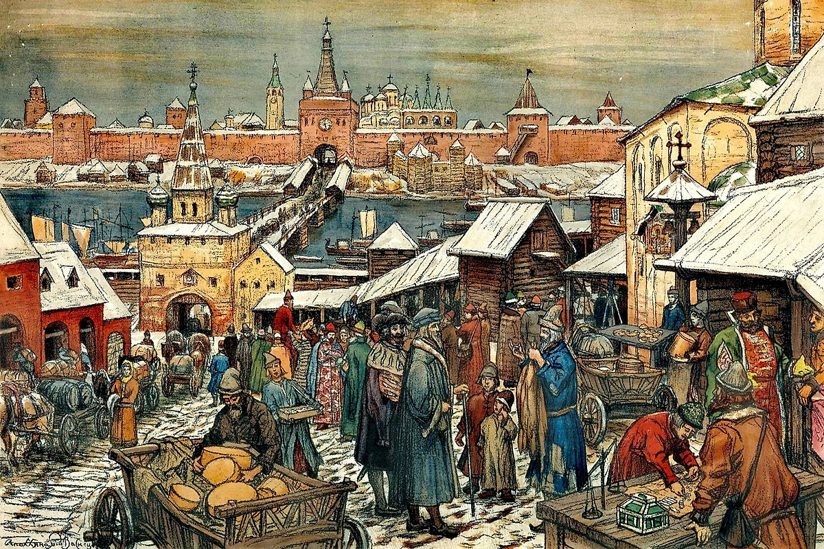 Ганзейская торговля в Новгороде и обманы купцов. Фото © Wikipedia / Васнецов, Аполлинарий Михайлович