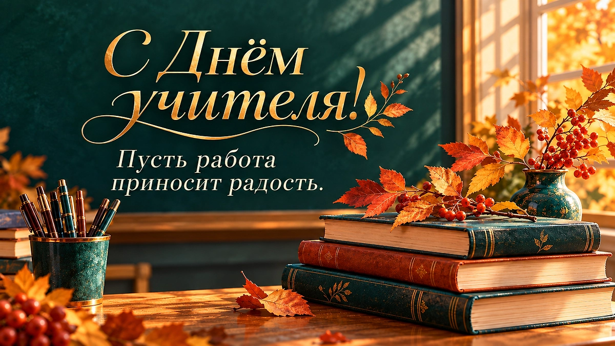 Открытки с Днём учителя для коллег-педагогов. ИИ-иллюстрация: создано редакцией Life.ru с использованием ChatGPT (OpenAI)