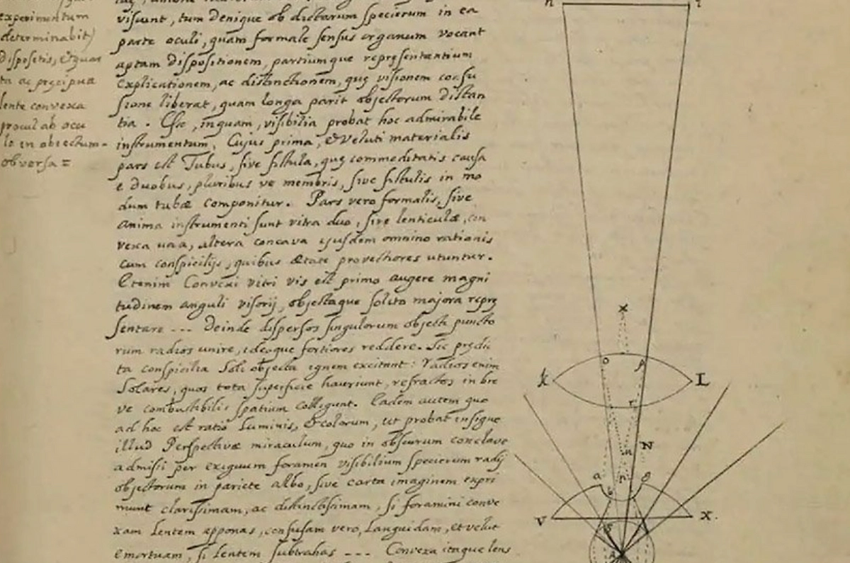 Рукопись XVII века может сдвинуть историю телескопов на 13 лет. Фото © Национальная библиотека Испании