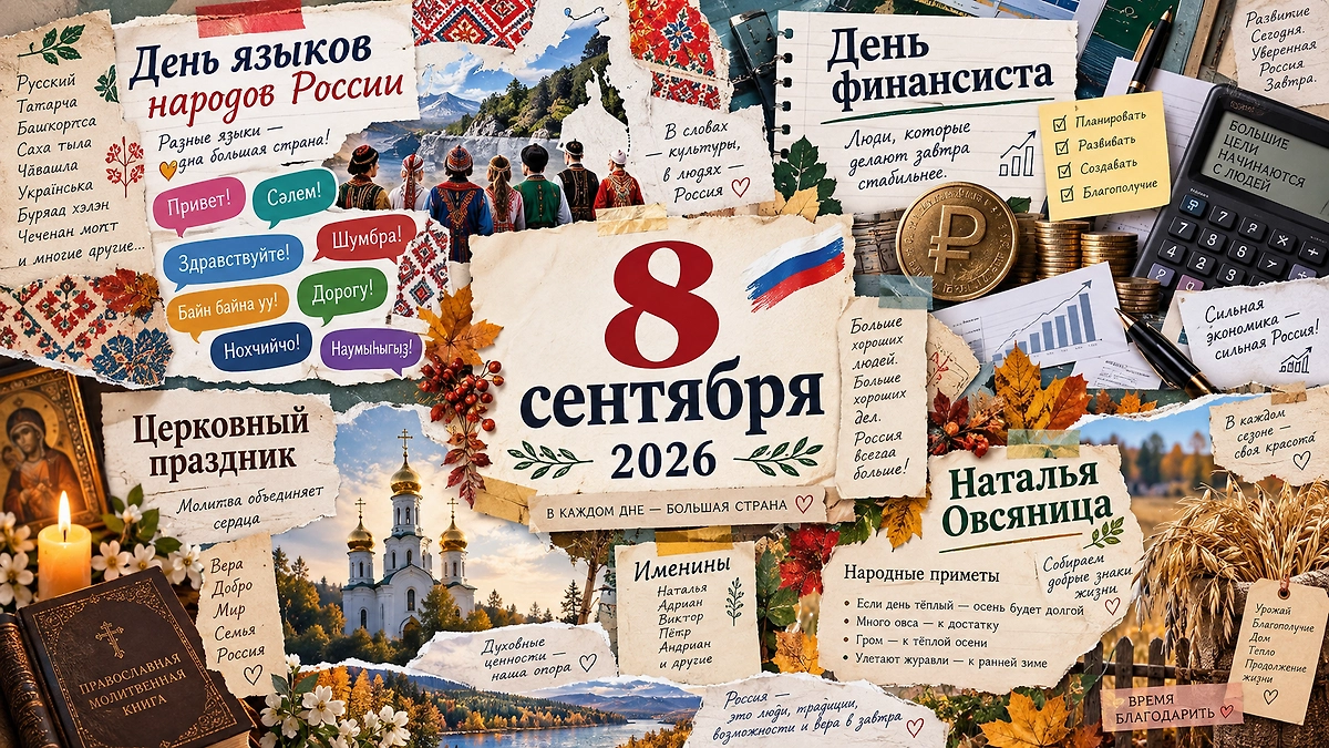 8 сентября 2026 года в России отмечают День финансиста, День языков народов России и другие праздники. ИИ-иллюстрация: создано редакцией Life.ru с использованием ChatGPT (OpenAI)