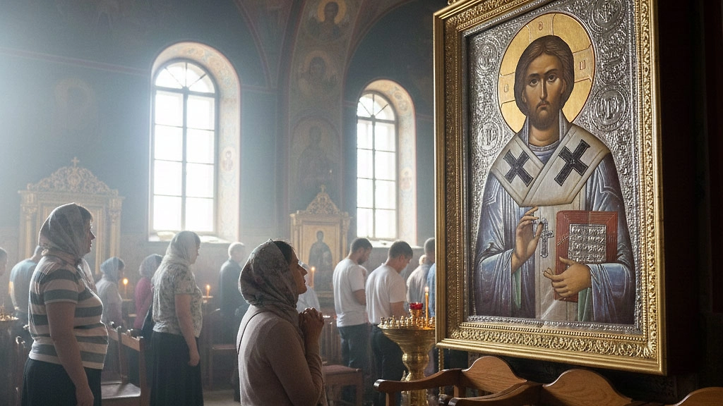 Молитва Николаю Чудотворцу о любви и мире в отношениях. Фото ©&nbsp;Nano Banana AI