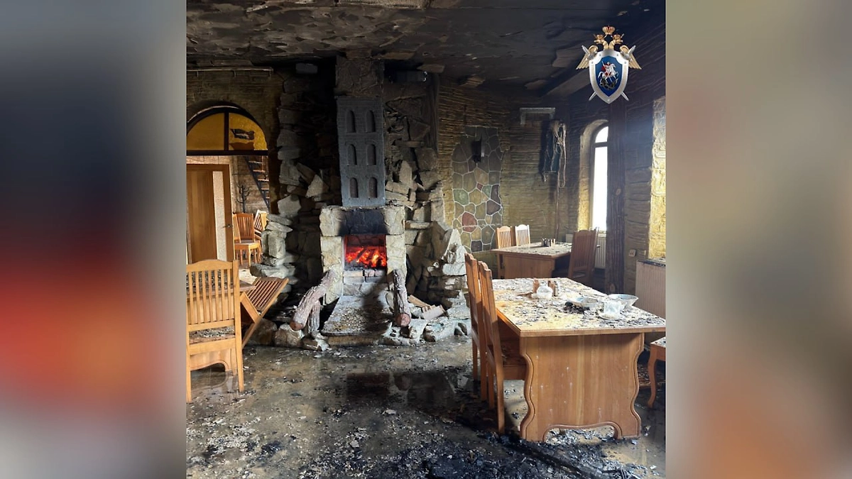 Место взрыва газа в кафе на Ставрополье. Фото @ Telegram / СУ СК России по Ставропольскому краю