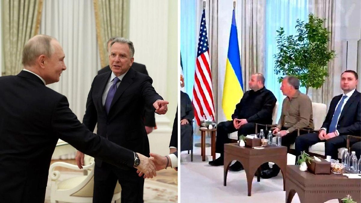 Уиткофф с Путиным и Уиткофф на переговорах в Абу-Даби. Обложка © Х / Kirill Dmitriev; Обложка © mohamedbinzayed