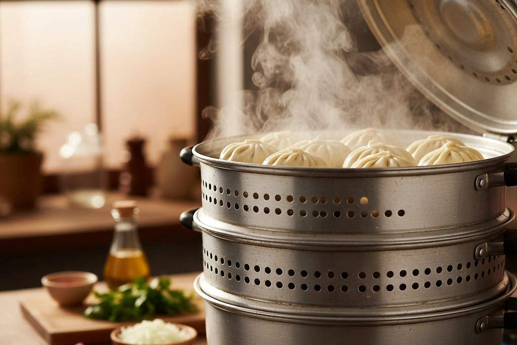 Как правильно приготовить манты на пару. Фото ©&nbsp;Nano Banana AI